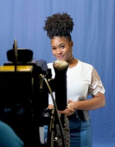 Dillard University Academics mass communication - student in front of camera